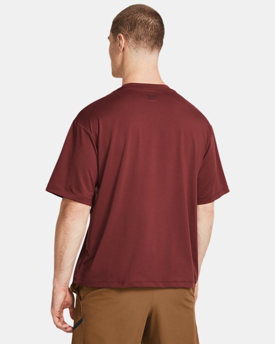 เสื้อแขนสั้น UA Meridian Pocket สำหรับผู้ชาย in Red image number 1